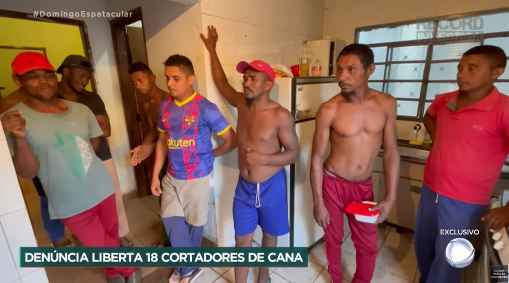Reportagem da Record TV mostra situação degradante de trabalhadores de Olinda, Cajapió, São Vicente e outras cidades da Baixada em São Paulo