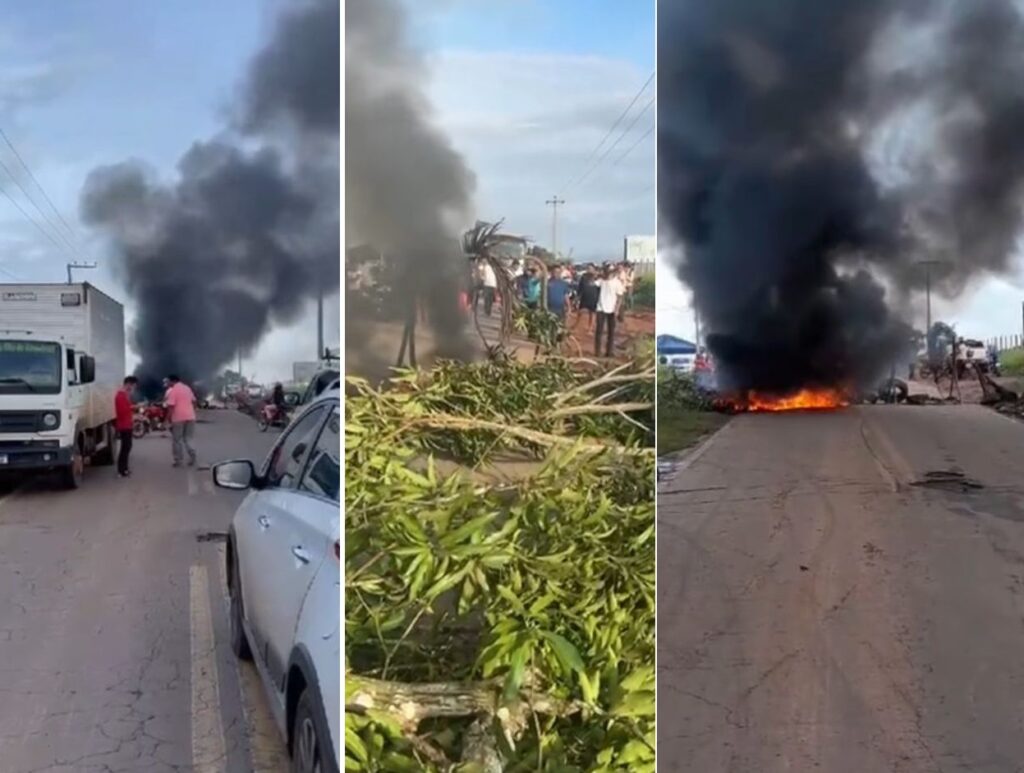 Urgente: moradores bloqueiam MA-014, em Viana, e pedem recuperação total da rodovia