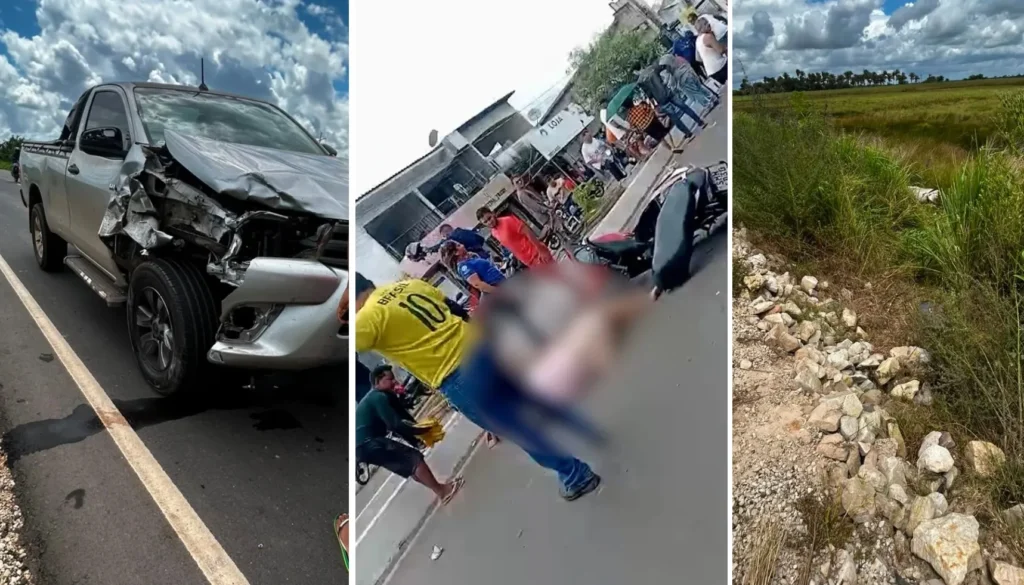Dois acidentes deixam cinco feridos e um cavalo morto nas cidades de Arari e Cajari