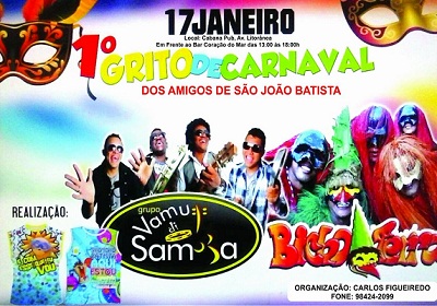 1º GRITO DE CARANAVAL DOS CONTERRÂNEOS JOANINOS SERÁ AMANHÃ, NA LITORÂNEA