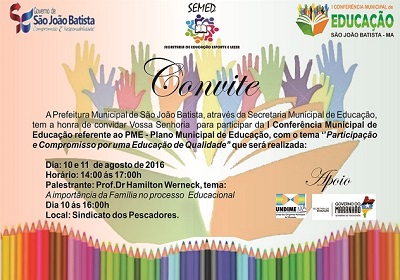 São João Batista realiza amanhã e depois a sua primeira conferência de educação