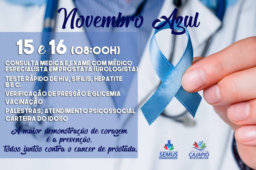 ‘Campanha Novembro Azul’ será de ações esta semana em Cajapió, vejam a programação