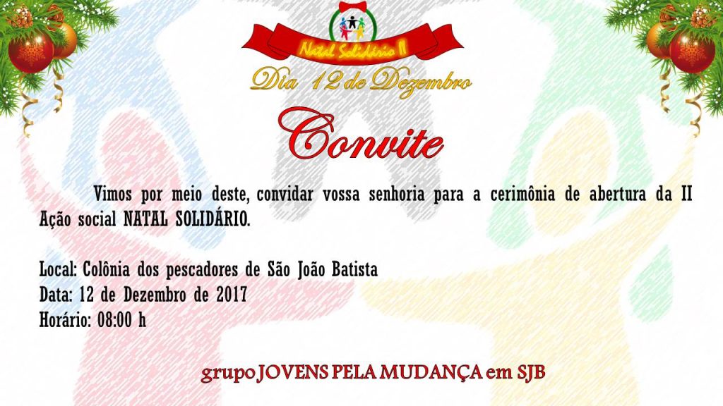 Participe da segunda edição do Natal Solidário em São João Batista, vejam a programação