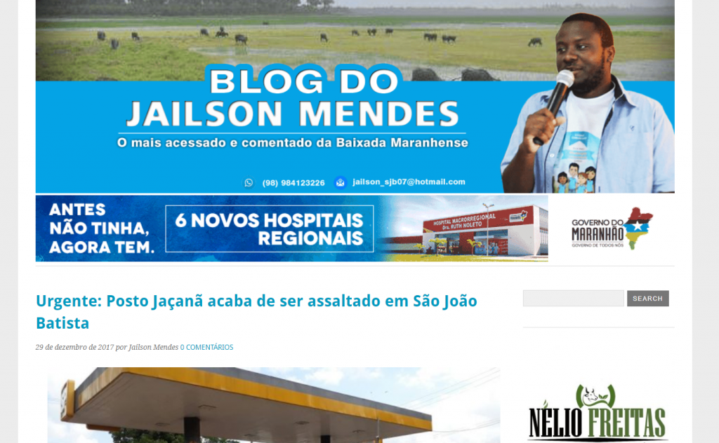 Blog do Jailson Mendes chega aos 3 milhões de acessos e se consolida como o mais acessado e comentado da Baixada