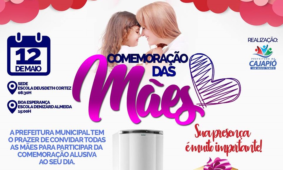Dr. Marcone convida para a Festa das Mães em Cajapió, no próximo sábado