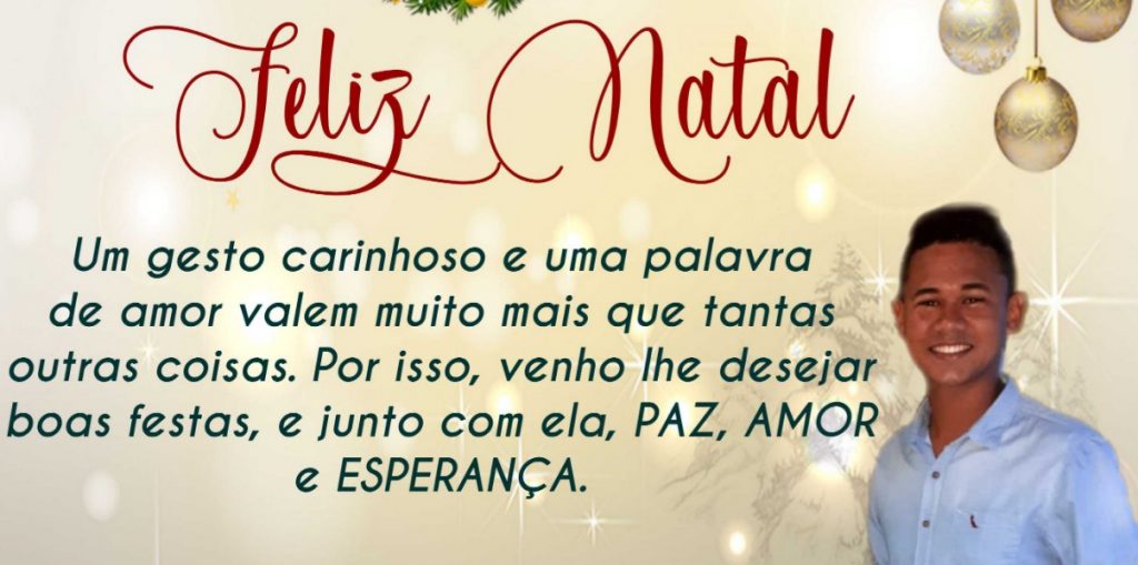 Jovem político Ronynho divulga mensagem natalina a todos os Olindenses