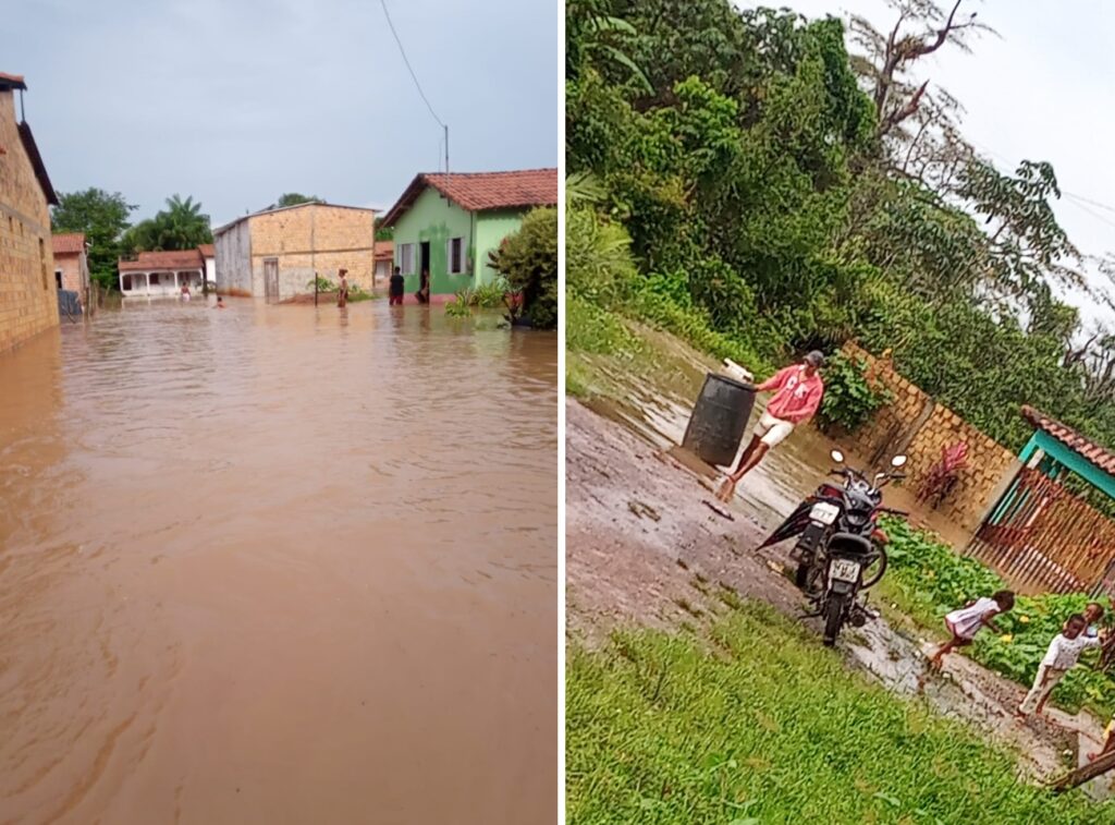 Em Pedro do Rosário, fortes chuvas deixam casas alagadas, famílias desabrigadas e estradas totalmente interditadas