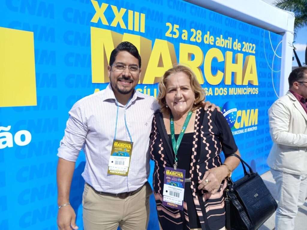 Prefeita de Olinda Nova do Maranhão desembarca em Brasília e participa da 23ª Marcha dos Prefeitos