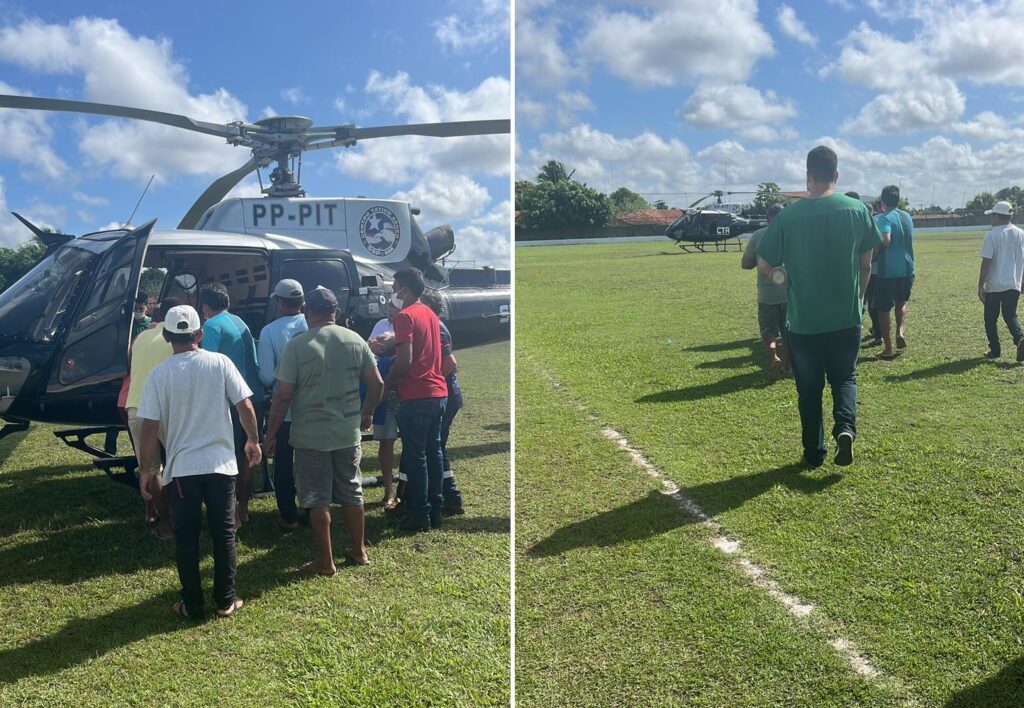 Helicóptero do CTA realiza transporte de paciente idoso de São João Batista para São Luis