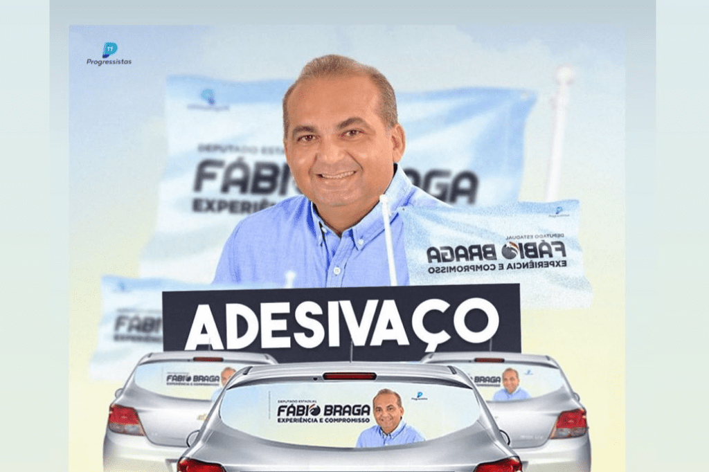 Deputado Fábio Braga promove adesivaço em primeiro ato de campanha rumo à reeleição