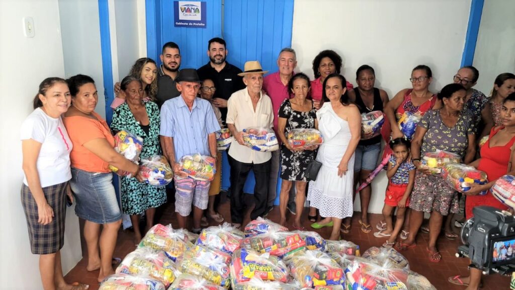Em parceria com a prefeitura, Equatorial Energia compra cestas básicas em Viana e distribui para moradores