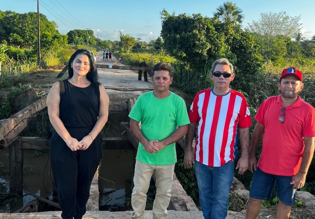 Grupo de vereadores de São João Batista visita ponte do povoado Cruzeiro e cobra recuperação imediata