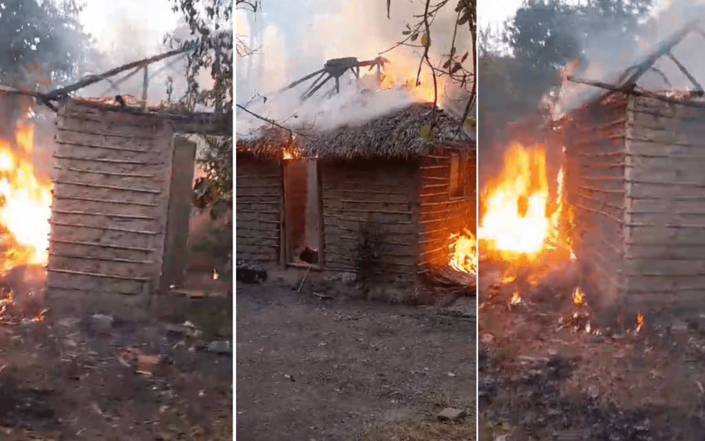 Casa de taipa pega fogo na zona rural de Matinha e família perde tudo; vejam como ajudar