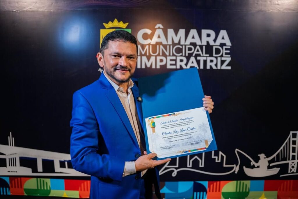 Deputado Cláudio Cunha agradece título de Cidadão Imperatrizense e destaca avanços de obras na Baixada Maranhense