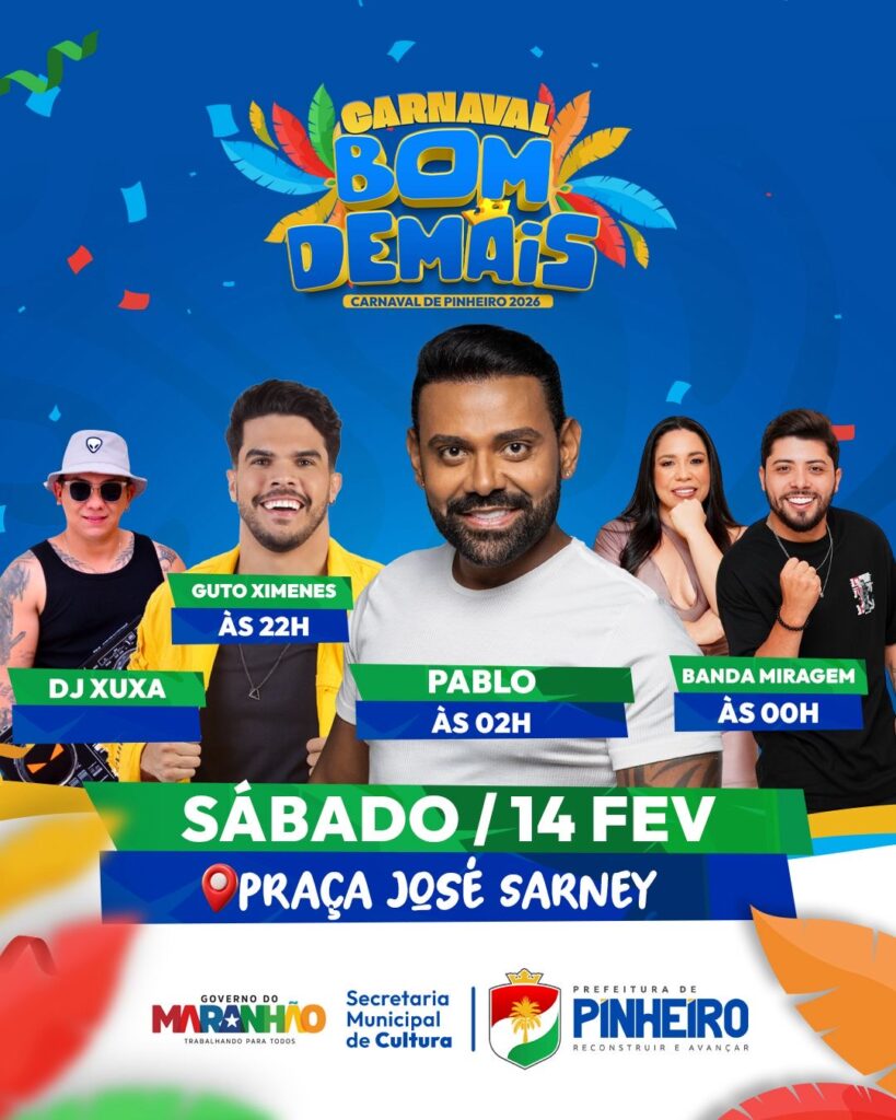 Programação deste sábado