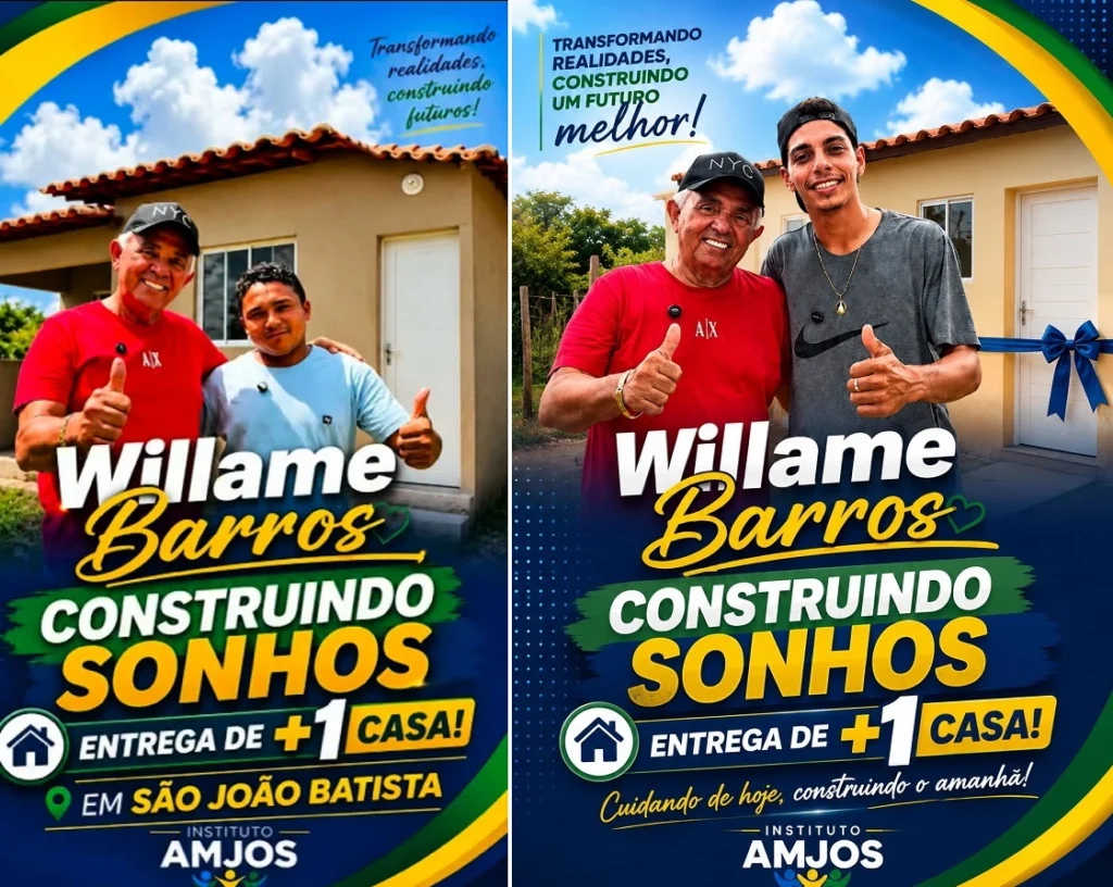 Com recursos próprios, Willame Barros anuncia entrega de mais duas casas para famílias carentes de São João Batista