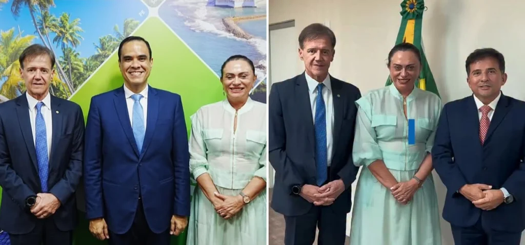 Prefeita Simplesmente Maria busca recursos para Arari em Brasília ao lado do deputado Aluísio Mendes